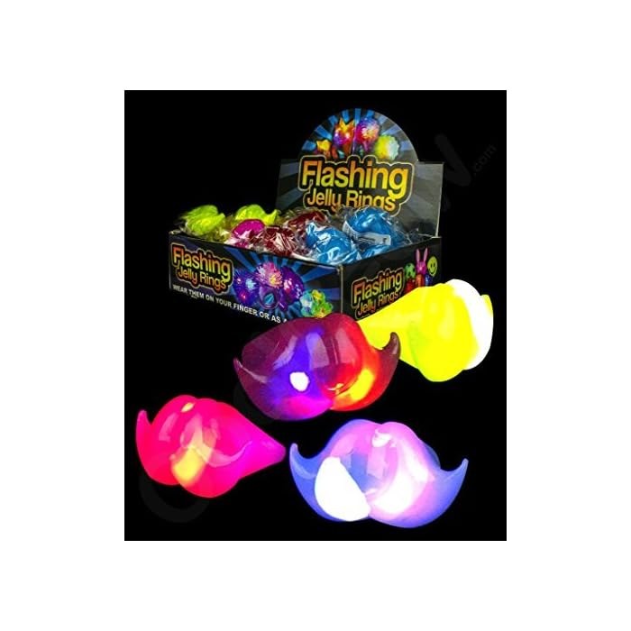 Light Up Ring Moustache Asst