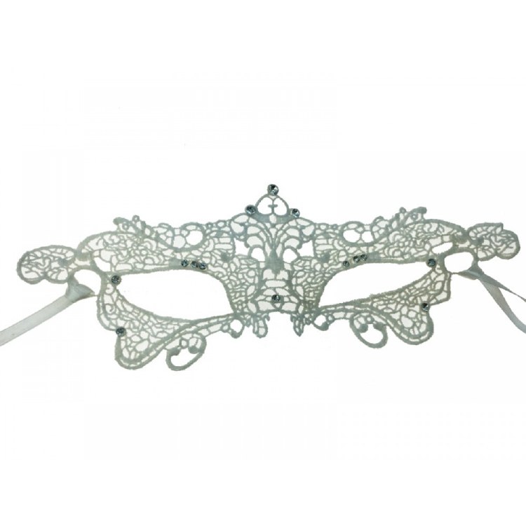 Mask Lace Brocade White