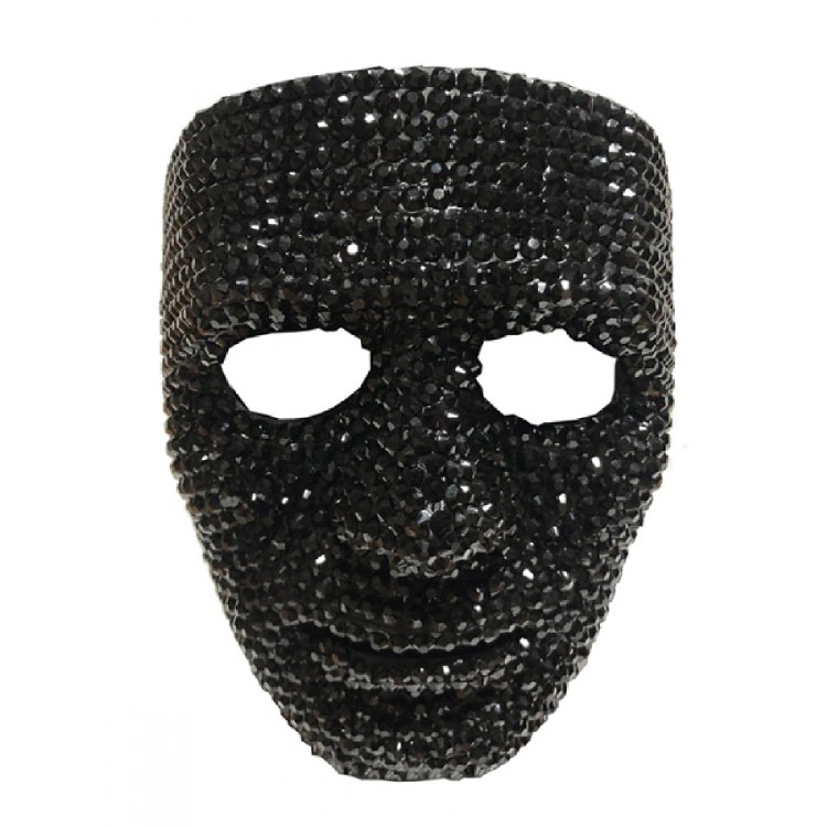 Rhinestone Mask Full ~ Black