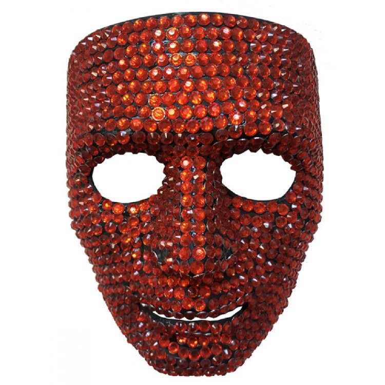 Rhinestone Mask Full ~ Red