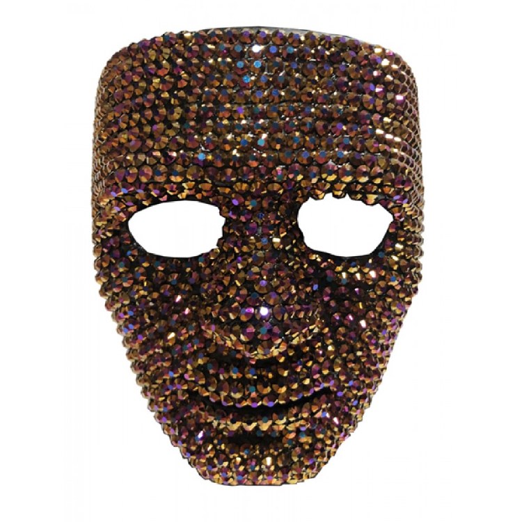 Rhinestone Mask Full ~ Holo/Purple
