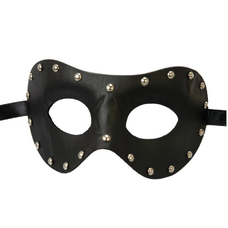 Mask Leather w/Studs Blk