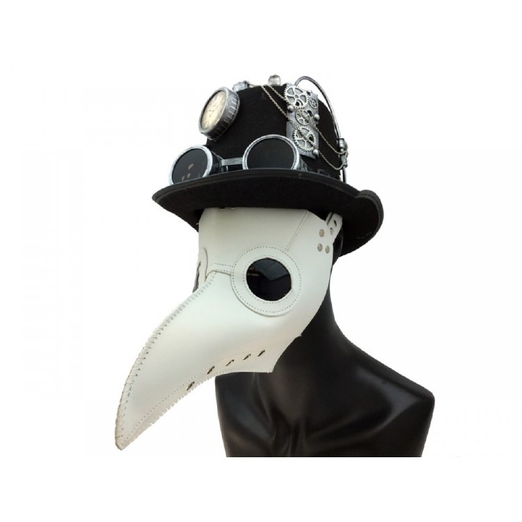 Plague Mask Doctor Leather White