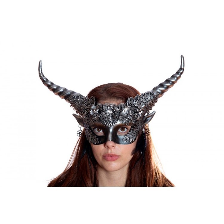 Mask Horned Devil Half Silver