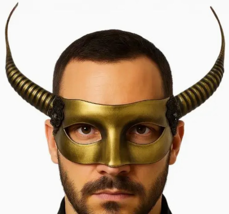 Mask Horned Half Gold