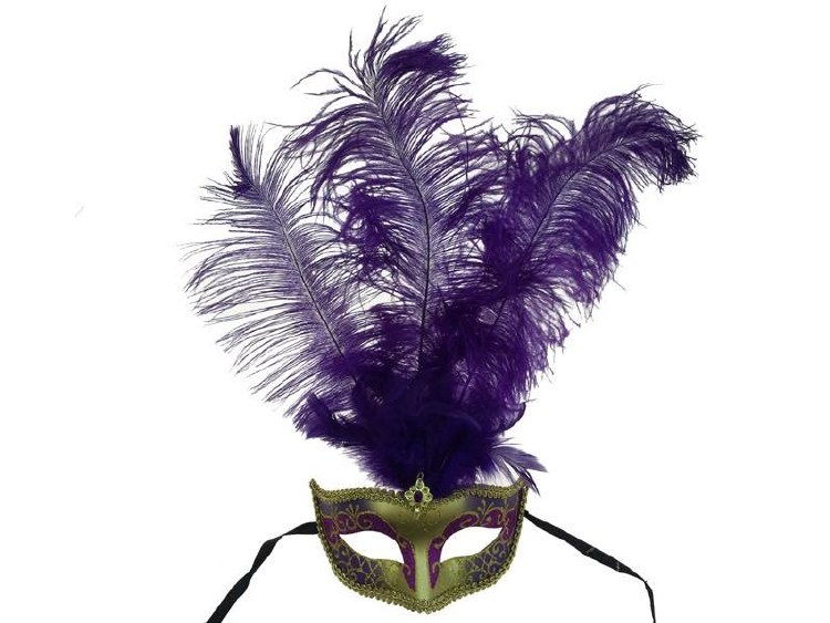 Venetian Mask Feather Purple