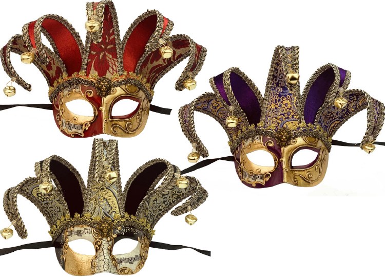 Mask Jester Half Bk/G