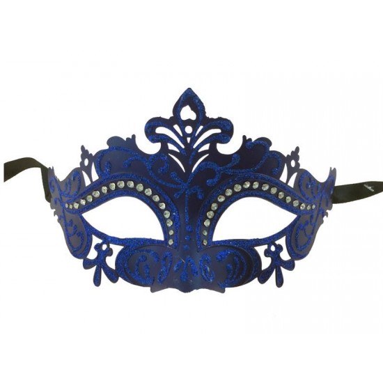 Mask Venetian Blue Glitter