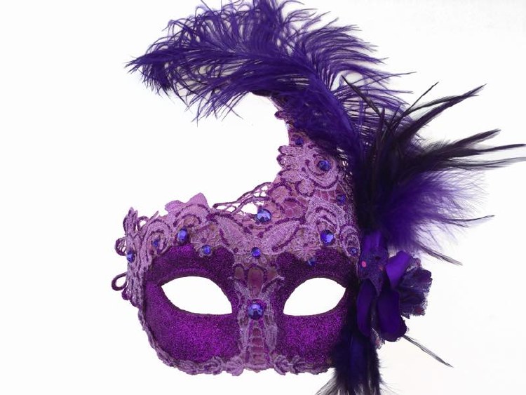 Mask Venetian Sidefeather Purple
