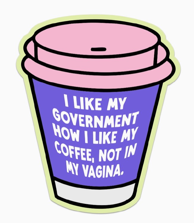 I Like My Government How I Like My Coffee • 3" Sticker