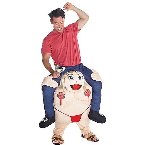 Fat Stripper Piggy Back Adult