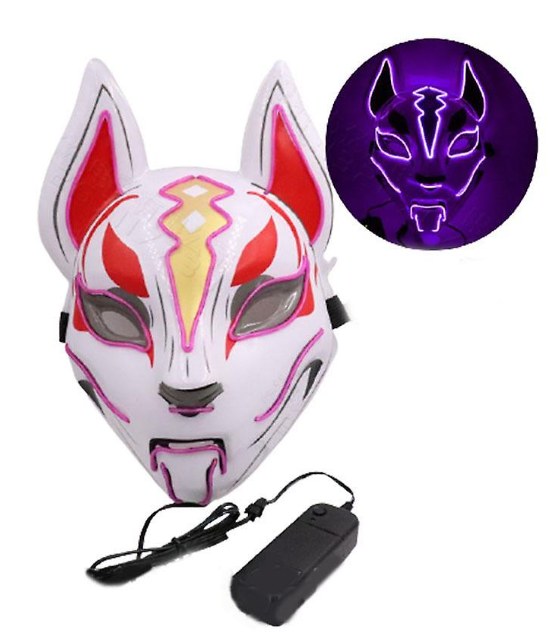 Light Up Fox Mask Purple