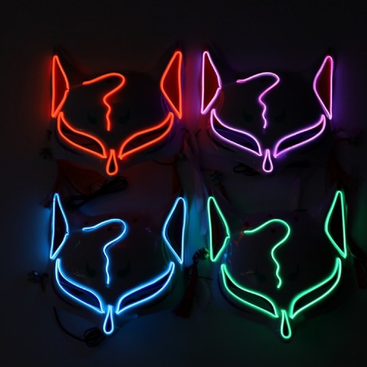 Mask Full Face Neon Light Up