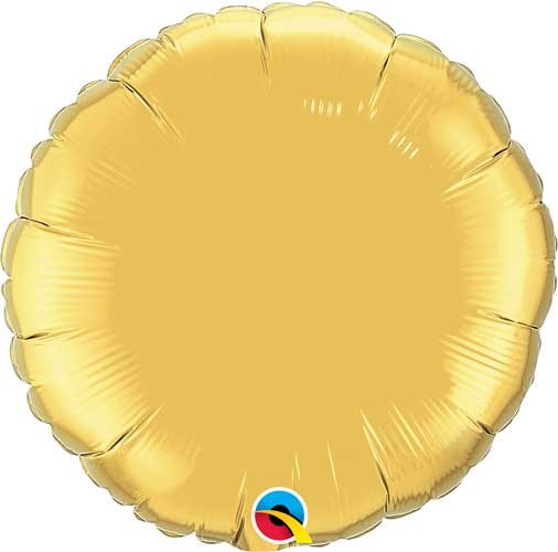 Round Shape • 36" Jumbo Mylar Helium Balloon • GOLD