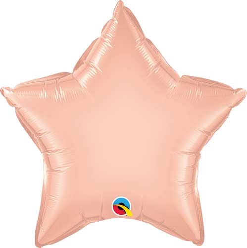 Star Shape • 18&quot; Standard Size Mylar Helium Balloon • ROSE GOLD