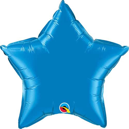Star Shape • 18&quot; Standard Size Mylar Helium Balloon • BLUE SAPPHIRE