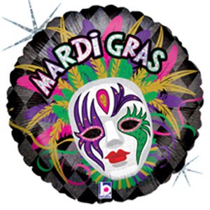 Mylr 18" Mardi Gras Mask