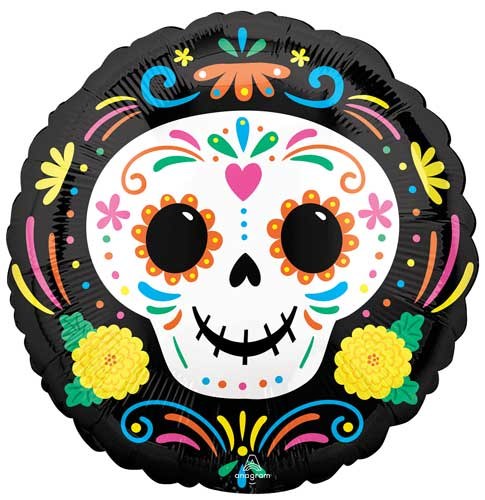 Standard Size Day of The Dead Sugar Skull ~ 18"