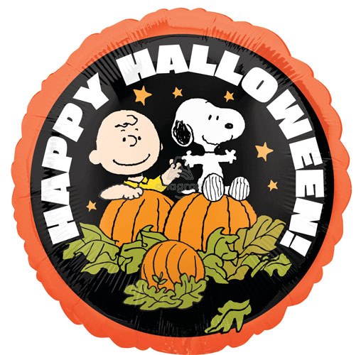 Charlie Brown, Happy Halloween Round • Standard Size 18" Mylar Helium Balloon