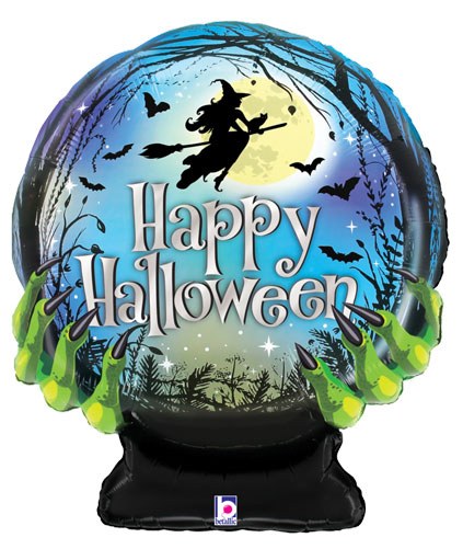 Crystal Ball, Happy Halloween Shape • Jumbo 27" Mylar Helium Balloon
