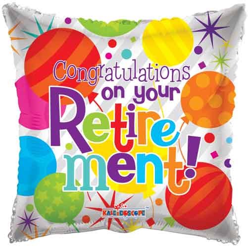 Congratulations On Your Retirement • Standard Size 18" Mylar Helium Balloon