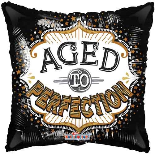 Alcohol, Aged to Perfection • Standard Size 18" Mylar Helium Balloon