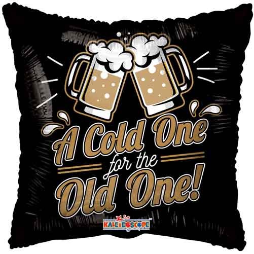 Alcohol, A Cold One For The One • Standard Size 18" Mylar Helium Balloon
