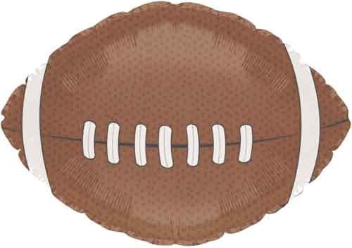 Sports, Football Shape • Standard Size 18" Mylar Helium Balloon