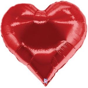 Casino Night, Poker Heart Shape • Jumbo 35" Mylar Helium Balloon