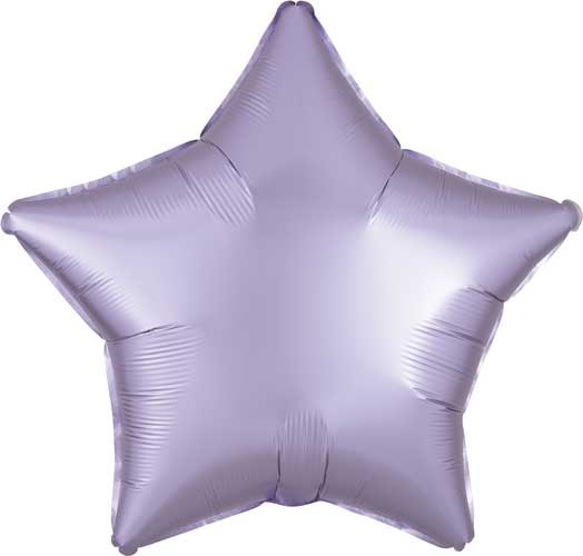 Star Shape • 18" Standard Size Mylar Helium Balloon • PURPLE, LILAC SATIN