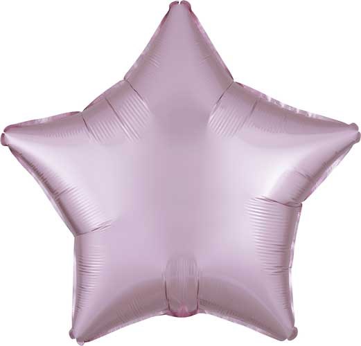 Star Shape • 18" Standard Size Mylar Helium Balloon • PINK, PASTEL SATIN