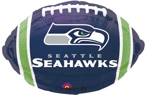 Sports, Football Seahawks Shape • Standard Size 18" Mylar Helium Balloon