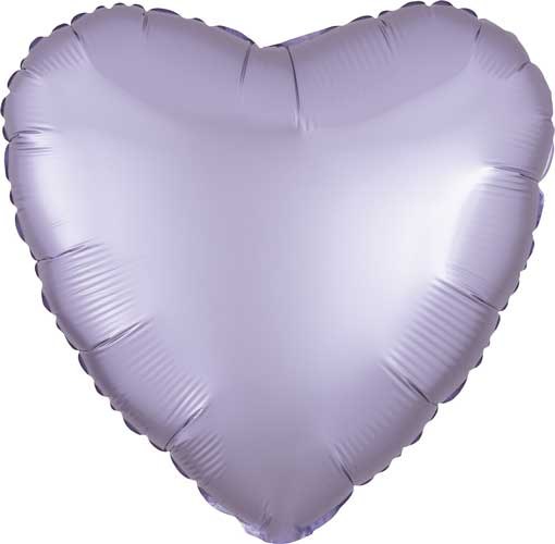 Heart Shape • 18" Standard Size Mylar Helium Balloon • PURPLE, LILAC SATIN