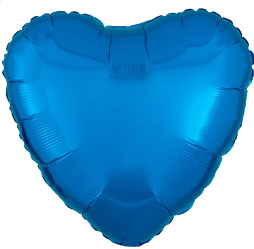 Heart Shape • 18" Standard Size Mylar Helium Balloon • BLUE