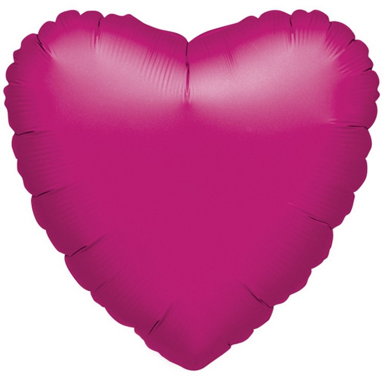 Heart Shape • 18" Standard Size Mylar Helium Balloon • PINK, FUSCHIA