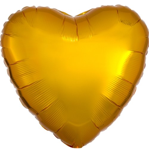 Heart Shape • 36" Jumbo Mylar Helium Balloon • GOLD