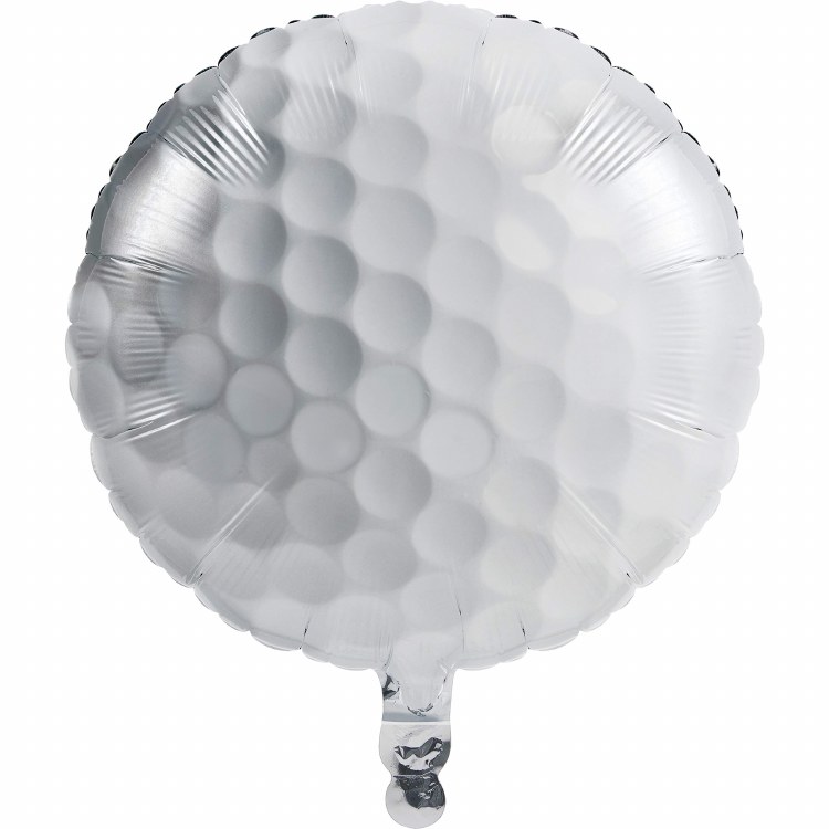 Sports, Golf Ball Shape • Standard Size 18" Mylar Helium Balloon