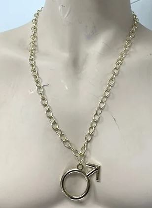 Necklace Male Symbol Gold