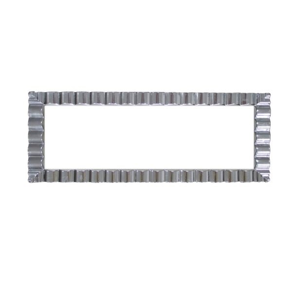 Tray White/Sil Wavy 17"X9"