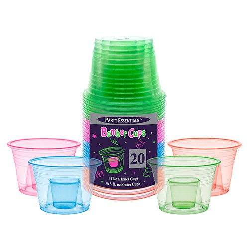 Bomber Cups Brights 20ct Shotglasses