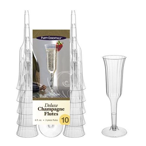 Champagne Flutes Dlx 10ct