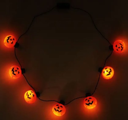 Necklace Lite Up Pumpkin JOL