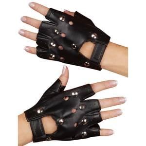 Gloves Biker Fingerless Studs