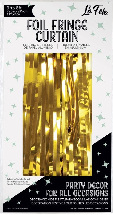 Foil Door Curtain Gold