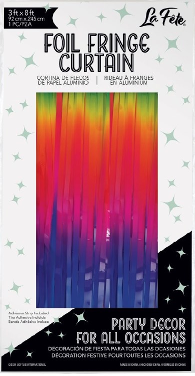Foil Door Curtain Rainbow