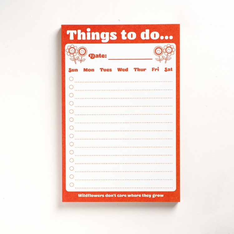 Notepad ThingsToDo Wildflower