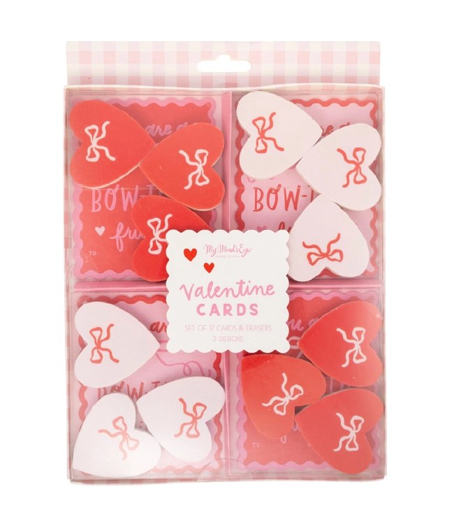 Valentine Cards &amp; Bow Erasers