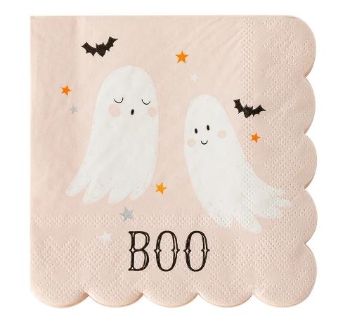 BOO Ghost Pink Beverage Napkins