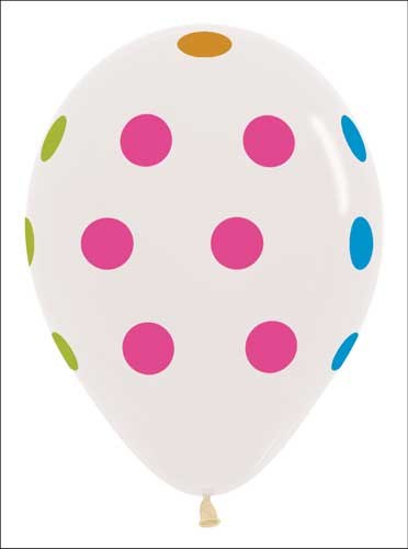 Blln 11" NeonPolkaDots Clear