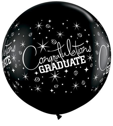30" Congratulations Graduate Mega Jumbo Latex Helium Balloon